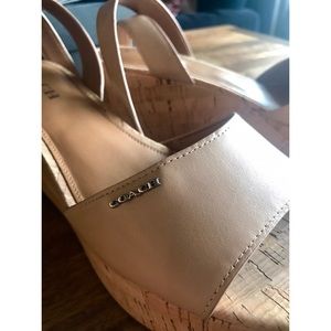 COACH LEATHER WEDGES